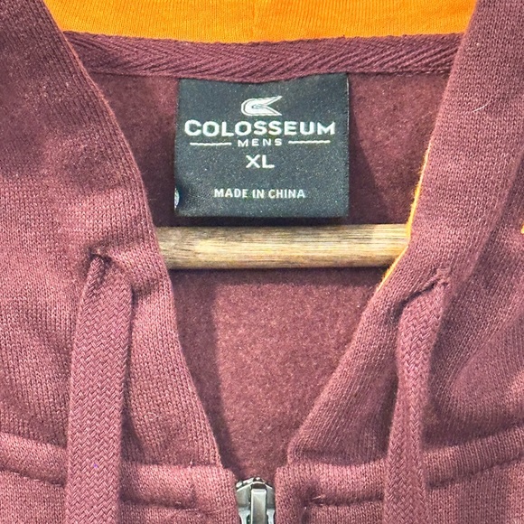 Virginia Tech Hokies Men’s Colosseum Full Zip embroidered Hoodie XL - NWOT - Picture 4 of 10